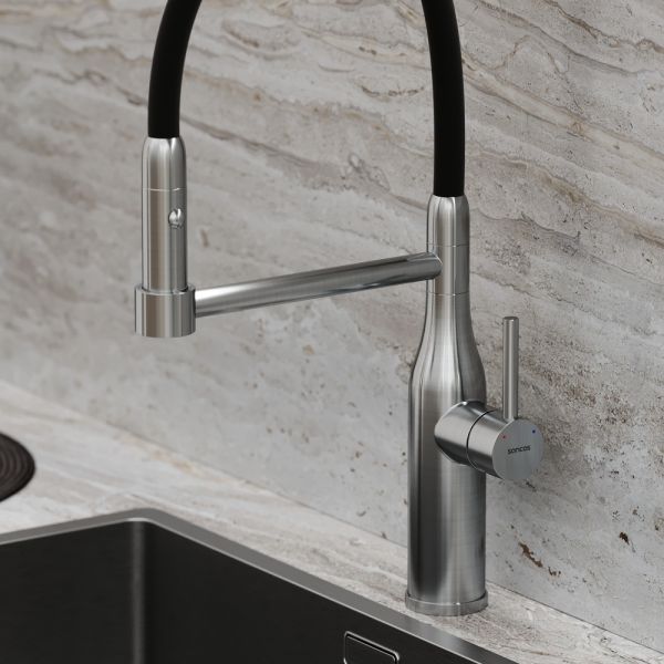 Смеситель для кухни Sancos Pride SC4011BNG нержавеющая сталь