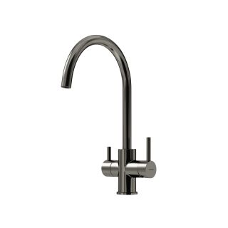 Смеситель для кухни Sancos Тапер (Taper) SC4012GG с краном для фильтра воронёная сталь