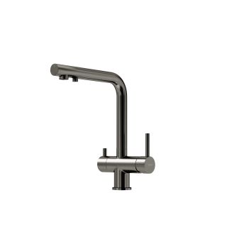 Смеситель для кухни Sancos Спин (Spin) SC4014GG с краном для фильтра воронёная сталь