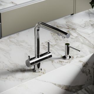 Смеситель для кухни Sancos Фостер (Foster) SC4014CH с краном для фильтра хром