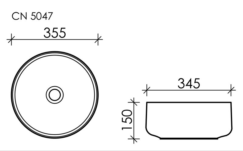 Раковина Ceramica Nova Element CN5047 35см белый