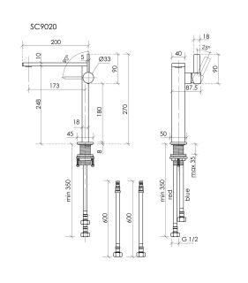 Смеситель для раковины Sancos Линн (Linn) SC9020CH хром