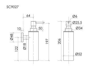 Дозатор Sancos База (Base) SC9027CH хром