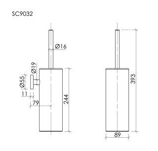 Ёршик Sancos База (Base) SC9032MB чёрный матовый