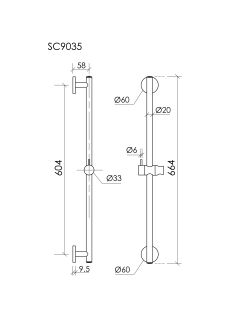 Душевая штанга Sancos SC9035BG брашированное золото
