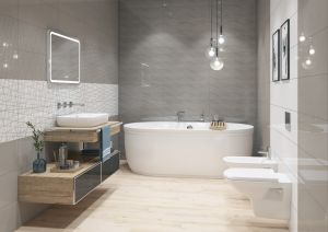 Зеркало Cersanit DESIGN PRO KN-LU-LED050*80-p-Os 80см с часами и антизапотеванием