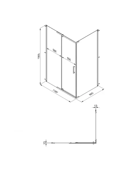 Душевой уголок Triton Терра-Графит Щ0000073938 120x90 см профиль графит стекло прозрачное