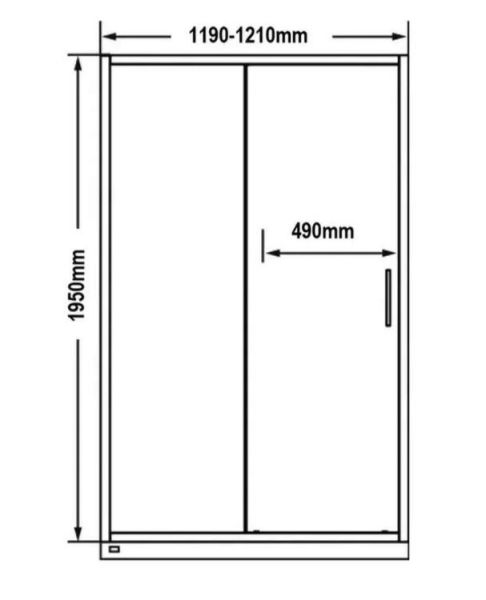 Душевая дверь MaybahGlass MGD-1280-6 120см чёрный/сатин