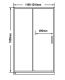 Душевая дверь MaybahGlass MGD-1288-6 120см чёрный/графит матовый