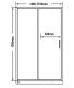 Душевая дверь MaybahGlass MGD-1277-6 150см чёрный/прозрачный