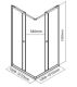 Душевой уголок MaybahGlass MGY-1334-6 100x100см чёрный/графит