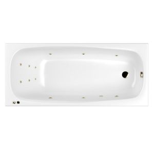 Гидромассажная ванна WHITECROSS Layla Slim 0122.180080.100.LINE.BR 180x80 см Line бронза