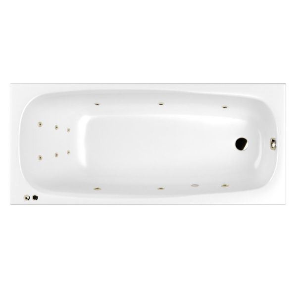 Гидромассажная ванна WHITECROSS Layla Slim 0122.180080.100.LINE.BR 180x80 см Line бронза