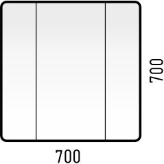 Зеркало-шкаф Corozo Монро 70см белый SD-00000678