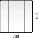 Зеркало-шкаф Corozo Монро 70см белый SD-00000678