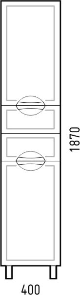 Пенал Corozo Монро Z2 40см белый SD-00000690