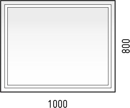Зеркало с подсветкой Corozo Барго 100см белый SD-00000804