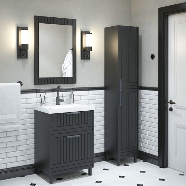 Зеркало Corozo Терра SD-00001326 60см графит матовый