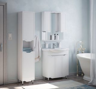 Зеркало-шкаф с подсветкой Corozo Мирра SD-00001516 75/С белый Зеркало-шкаф с подсветкой Corozo Мирра SD-00001516 75/С белый