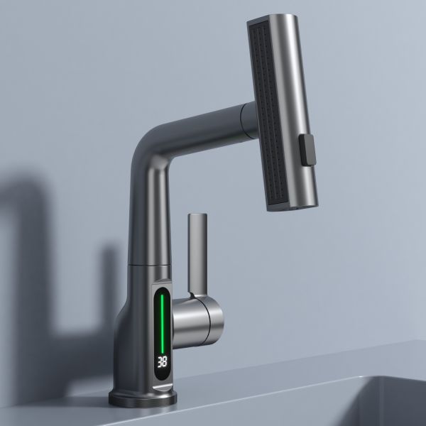 Смеситель для раковины Black&White Sky Day 3027GM оружейная сталь