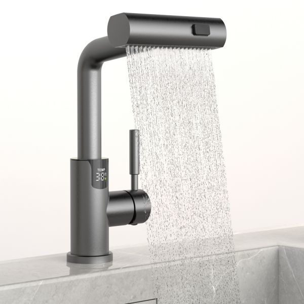 Смеситель для раковины Black&White Sky Day 3028GM оружейная сталь