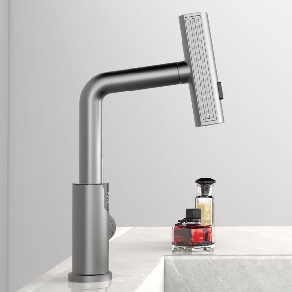 Смеситель для раковины Black&White Sky Day 3028GM оружейная сталь