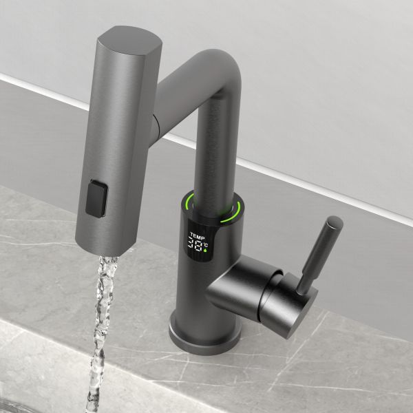 Смеситель для раковины Black&White Sky Day 3028GM оружейная сталь