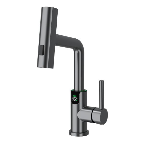 Смеситель для раковины Black&White Sky Day 3028GM оружейная сталь