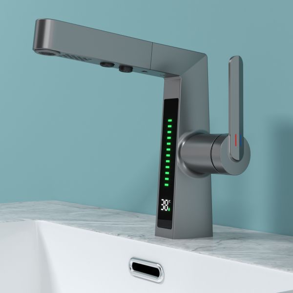 Смеситель для раковины Black&White Sky Day 3029GM оружейная сталь