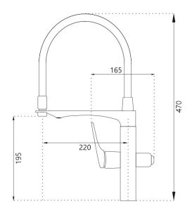 Смеситель для кухни Haiba HB76816-7 с подключением фильтра питьевой воды чёрный матовый