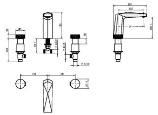 Смеситель для раковины Boheme Venturo 150-SGM-DIAMOND антрацит глянец Смеситель для раковины Boheme Venturo 150-SGM-DIAMOND антрацит глянец