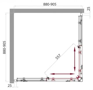 Душевой уголок BelBagno квадратный хром SELA-A-2-90-P-CR Душевой уголок BelBagno квадратный хром SELA-A-2-90-P-CR