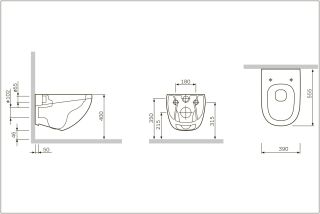 Унитаз подвесной Am.Pm Sensation C301700WH FlashClean Унитаз подвесной Am.Pm Sensation C301700WH FlashClean