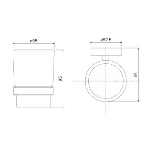 Стакан IDDIS Sena подвесной хром SENSSG1i45