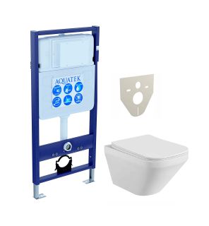 Комплект унитаза с инсталляцией Aquatek Set Aquatek Лира инсталляция Standard INS-0000012 унитаз Лира AQ1155-00 с тонким сиденьем soft-close