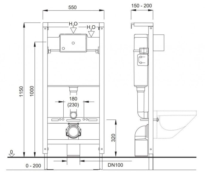 Инсталляция для унитаза Pestan Fluenta 40006356
