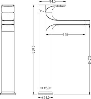 Смеситель для раковины Boheme Spectre 452-BR бронза Смеситель для раковины Boheme Spectre 452-BR бронза