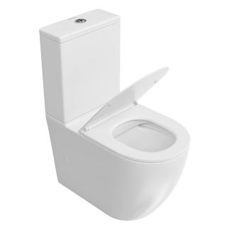 Унитаз напольный Kerama Marazzi Sfera SF.wc.01 безободковый с крепежом и сиденьем белый Унитаз напольный Kerama Marazzi Sfera SF.wc.01 безободковый с крепежом и сиденьем белый