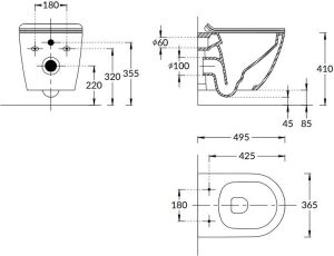 Унитаз подвесной Kerama Marazzi Sfera SF.wc.02 безободковый белый
