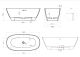 Ванна из искусственного камня Salini Sofia Light S-Sense 103711G 165x75см белый глянцевый