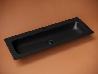 Раковина Ceramicanova Грация (Grace) CN7017MB 121 см чёрный матовый