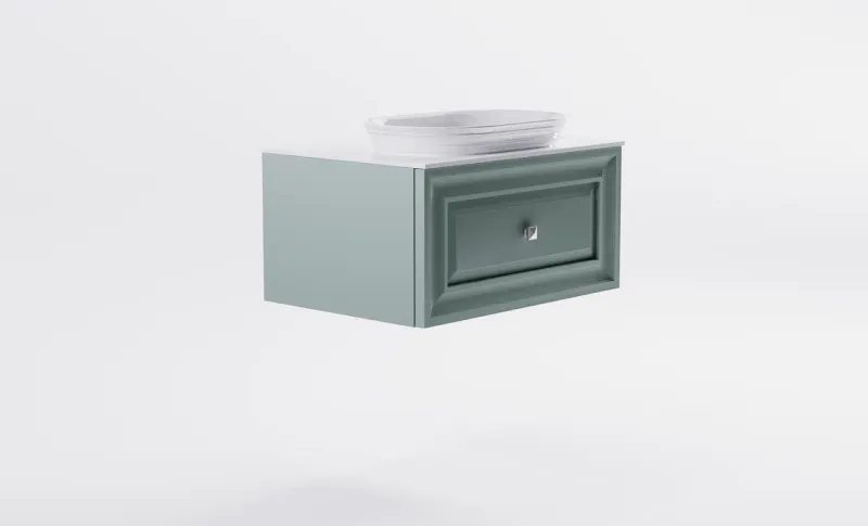 Тумба с раковиной Astra-Form Шарм 4631177713385 80 см зелёный матовый