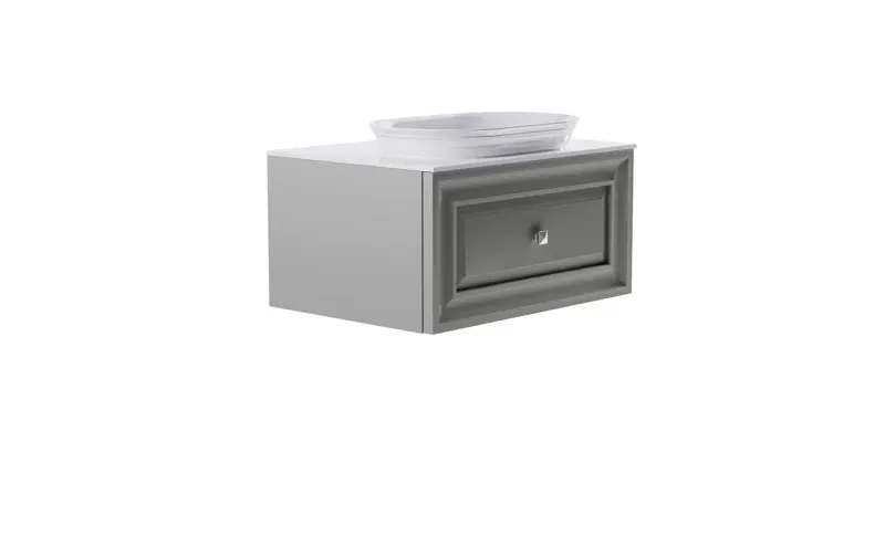 Тумба с раковиной Astra-Form Шарм 4631177713408 80 см серый матовый