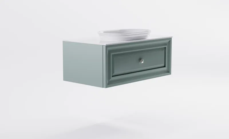 Тумба с раковиной Astra-Form Шарм 4631177713446 90 см зелёный матовый