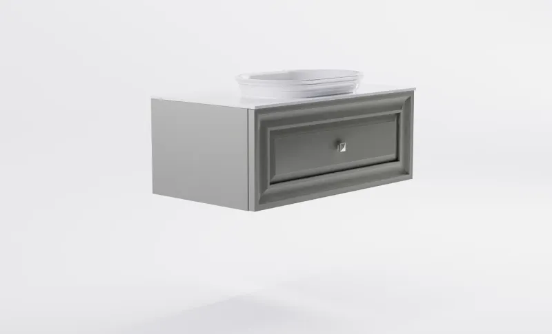 Тумба с раковиной Astra-Form Шарм 4631177713460 90 см серый матовый