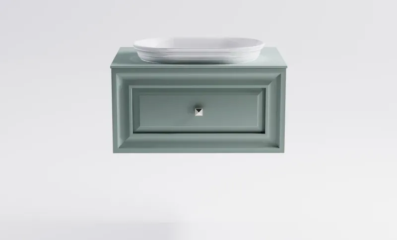Тумба с раковиной Astra-Form Шарм 4631177715006 80 см зелёный матовый