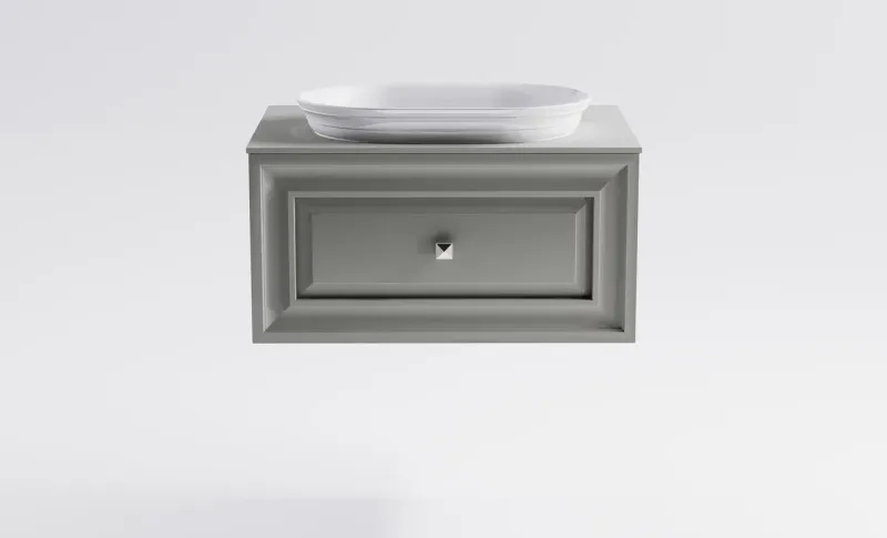 Тумба с раковиной Astra-Form Шарм 4631177714962 70 см серый матовый