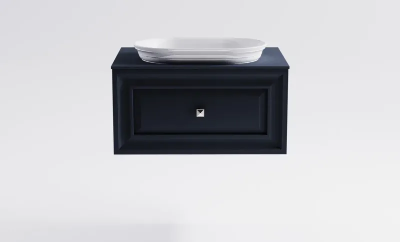 Тумба с раковиной Astra-Form Шарм 4631177715044 80 см серый матовый