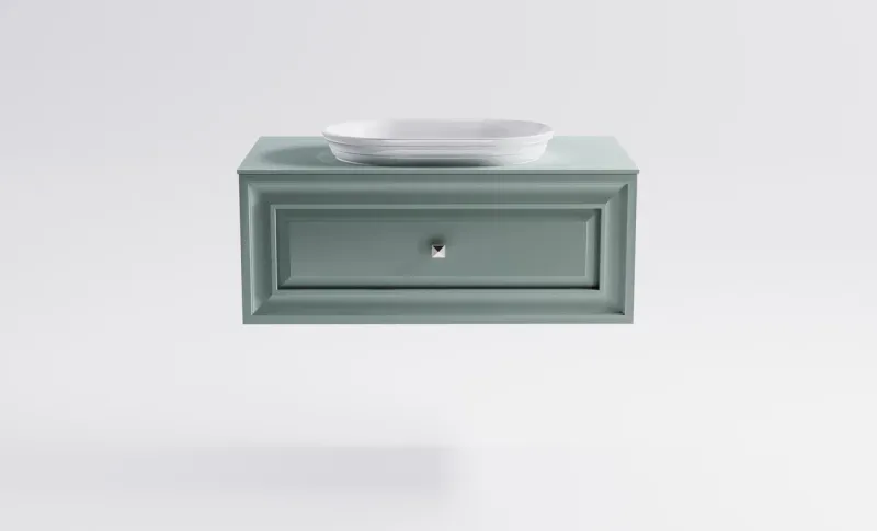 Тумба с раковиной Astra-Form Шарм 4631177715068 90 см зелёный матовый