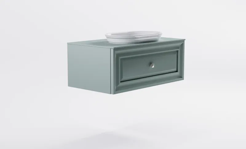 Тумба с раковиной Astra-Form Шарм 4631177715129 100 см зелёный матовый